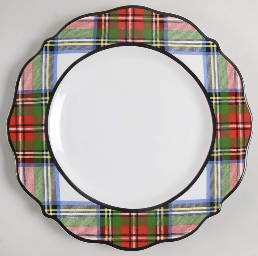 Stewart Tartan Salad/Dessert Plate by Juliska Ceramics-1