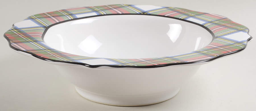 Stewart Tartan 13" Round Serving Bowl by Juliska Ceramics-1