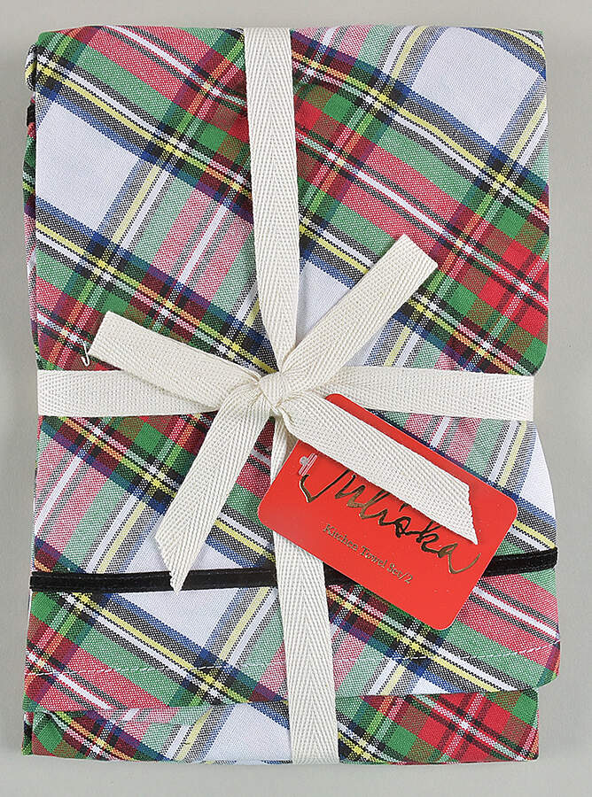 Stewart Tartan (Set of 2) Cloth Kitchen Towels by Juliska Ceramics-1