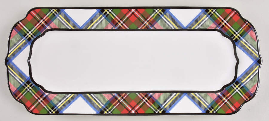 Stewart Tartan 15" Rectangular Tray by Juliska Ceramics-1