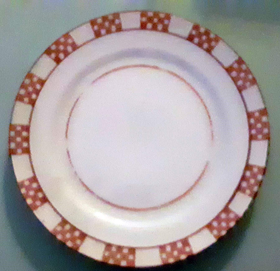 Checkers Orange Salad Plate by Tashiro Shoten Ltd-1