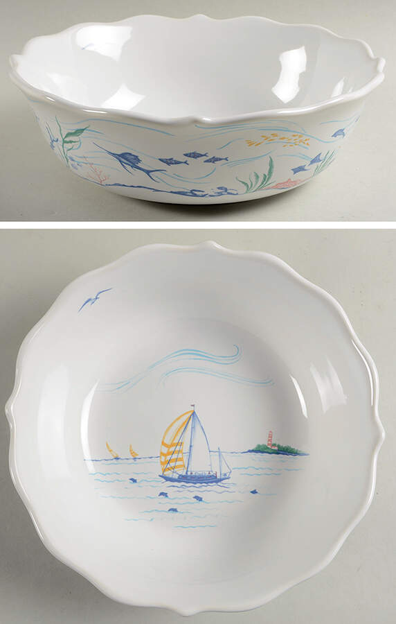 Country Estate Seaside 9" Round Serving Bowl by Juliska Ceramics-1