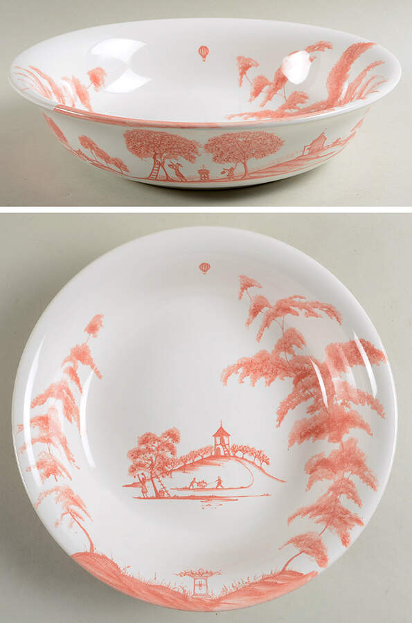 Country Estate Petal Pink 10" Large Salad Serving Bowl by Juliska Ceramics-1