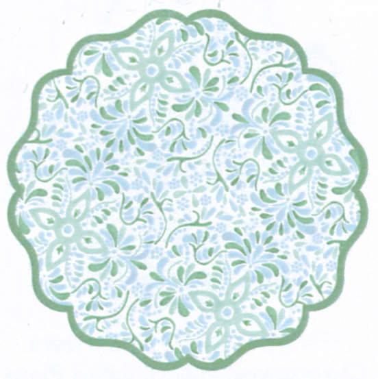 Iberian Journey Sage Round Cloth Placemat - Set of 4 by Juliska Ceramics-1