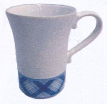 Stewart Tartan Chambray Mug by Juliska Ceramics-1