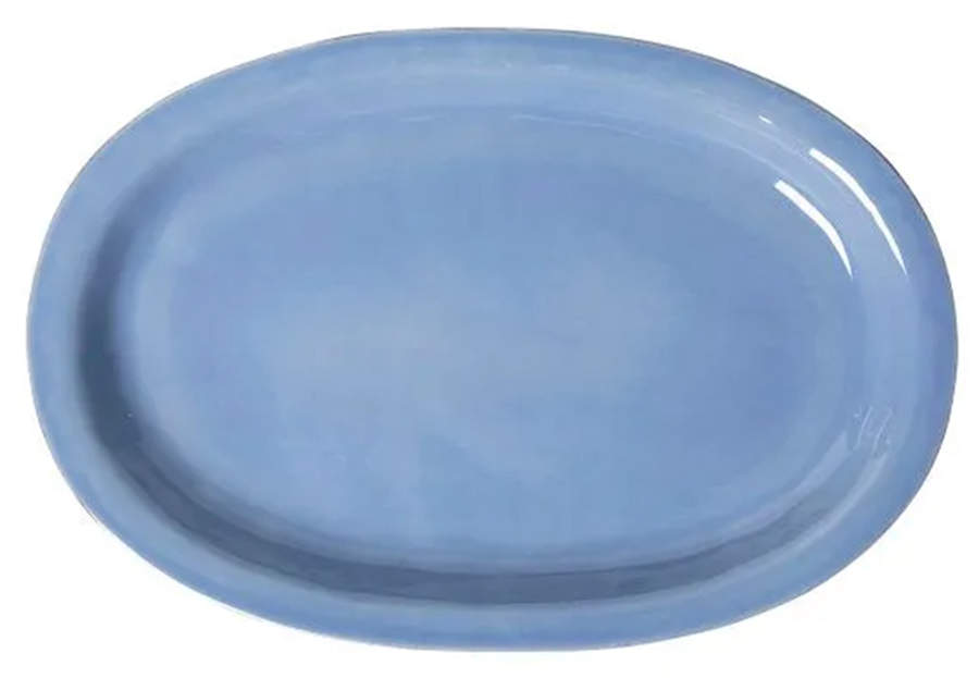 Puro Chambray Blue 16" Oval Serving Platter by Juliska Ceramics-1