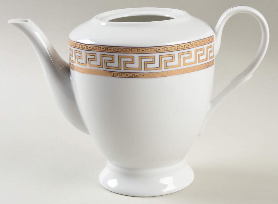 Greek Key Gold Teapot No Lid by Joseph Sedgh Tablewr-1