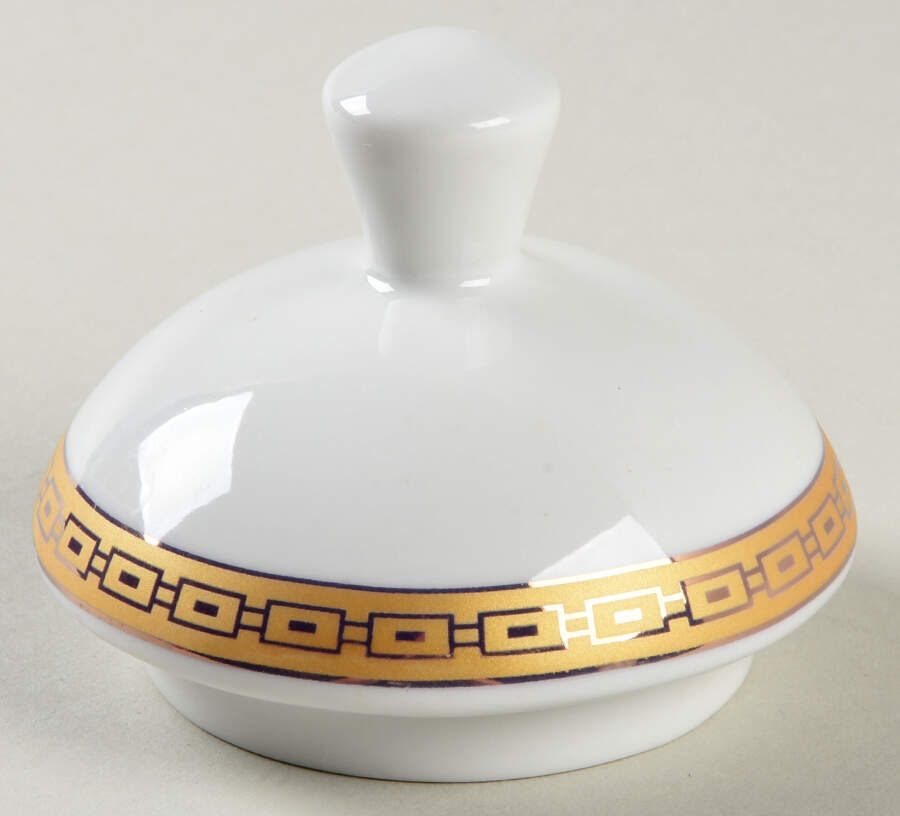Greek Key Gold Lid for Teapot by Joseph Sedgh Tablewr-1