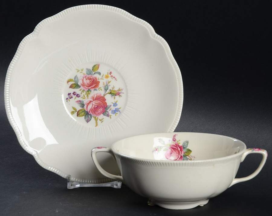 JB1343 Flat Cream Soup Bowl & Saucer Set by Johnson Brothers-1