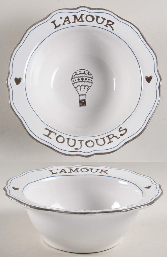 L'Amour Toujours Rim Cereal Bowl by Juliska Ceramics-1