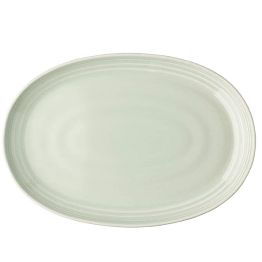 Bilbao Sage Green 17" Oval Serving Platter by Juliska Ceramics-1