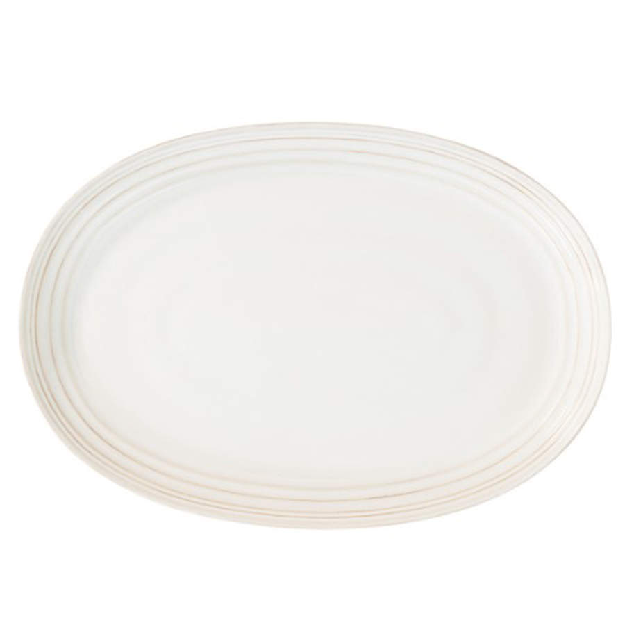 Bilbao Whitewash 17" Oval Serving Platter by Juliska Ceramics-1