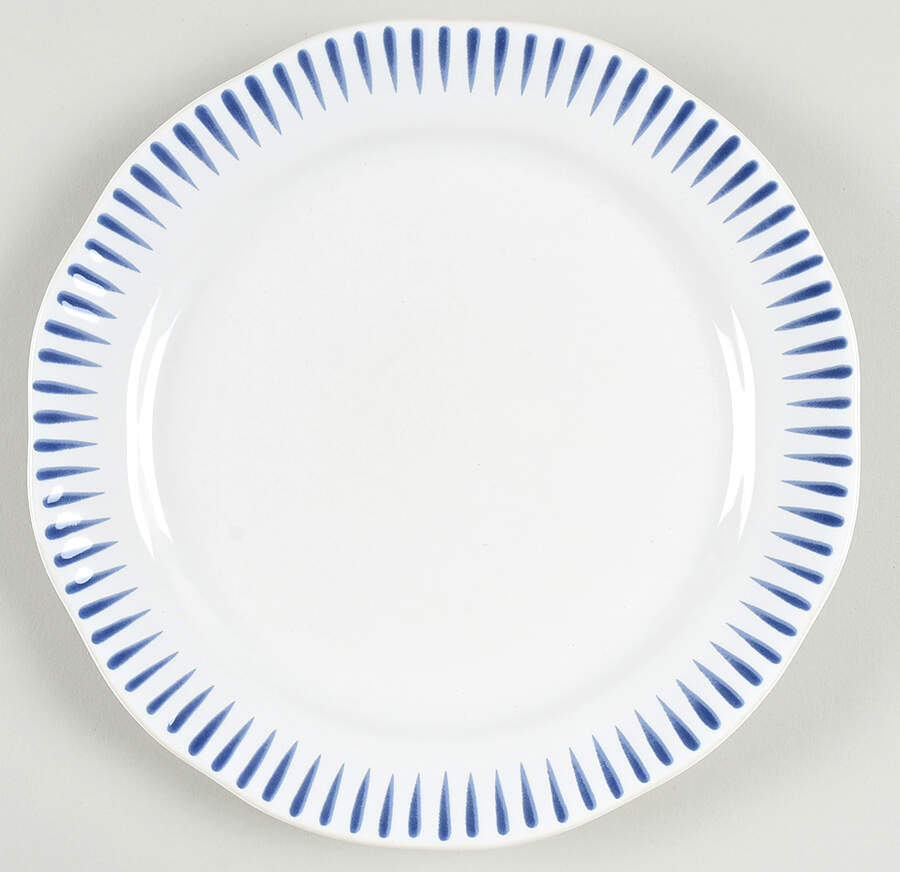 Sitio Stripe Delft Blue Salad/Dessert Plate by Juliska Ceramics-1