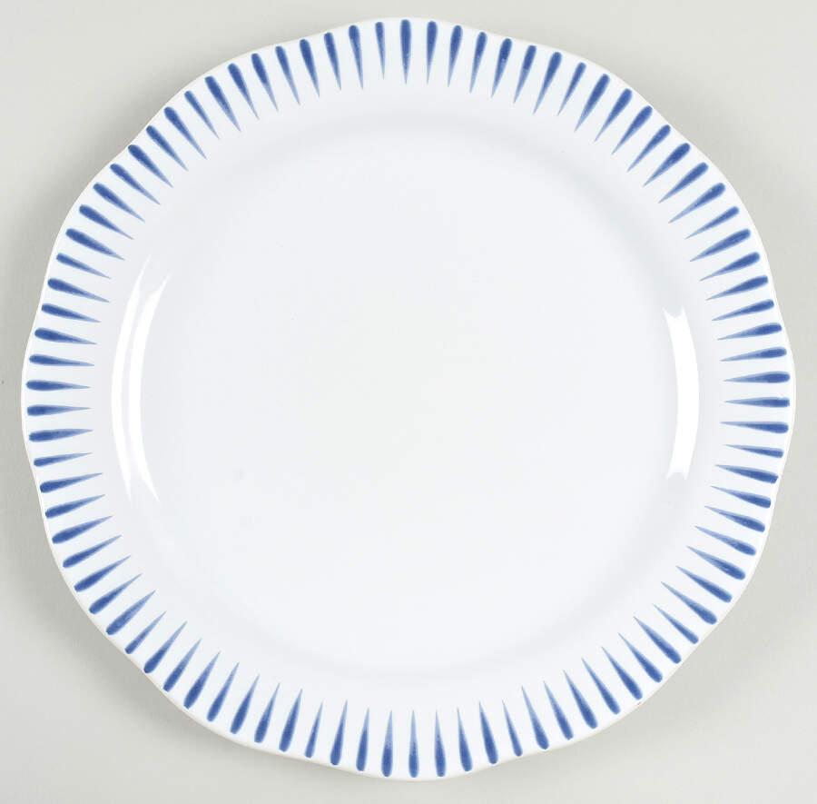 Sitio Stripe Delft Blue Dinner Plate by Juliska Ceramics-1