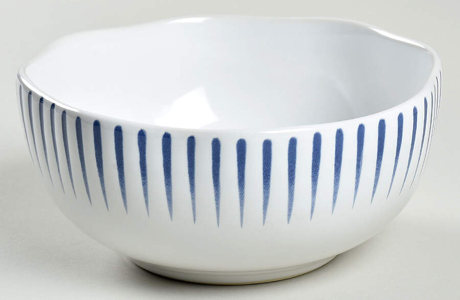Sitio Stripe Delft Blue Coupe Cereal Bowl by Juliska Ceramics-1