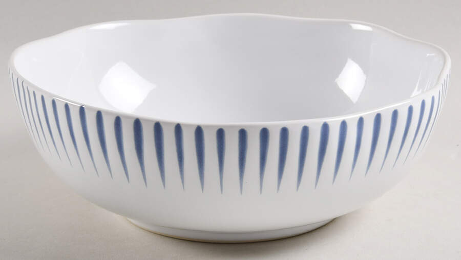 Sitio Stripe Delft Blue 8" All Purpose Bowl by Juliska Ceramics-1