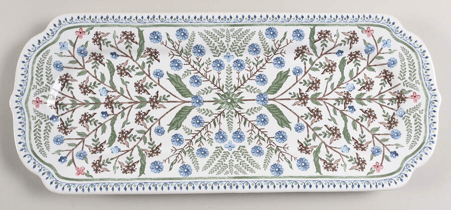 Villa Seville-Chambray 15" Rectangular Tray by Juliska Ceramics-1