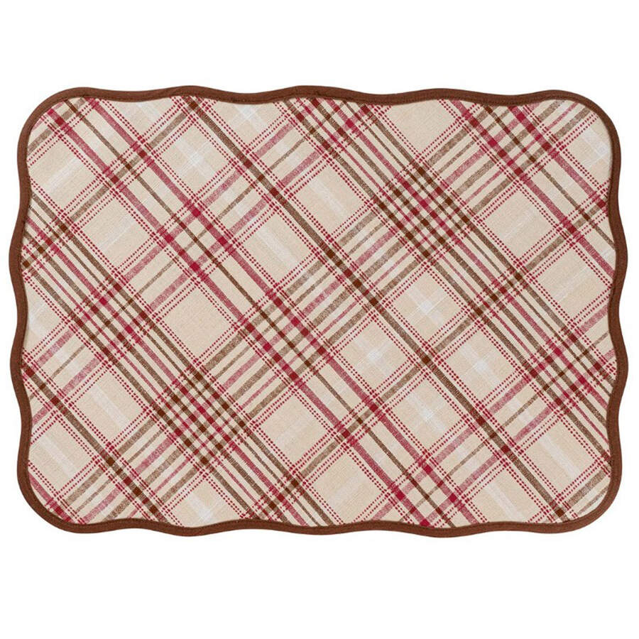 Harvest Tartan Linens Cloth Placemat by Juliska Ceramics-1