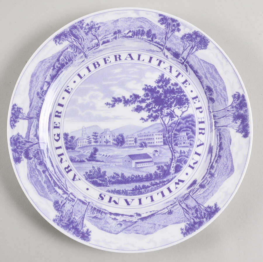 Williams College Dark Purple Dinner Plate by Jonroth Studios-1