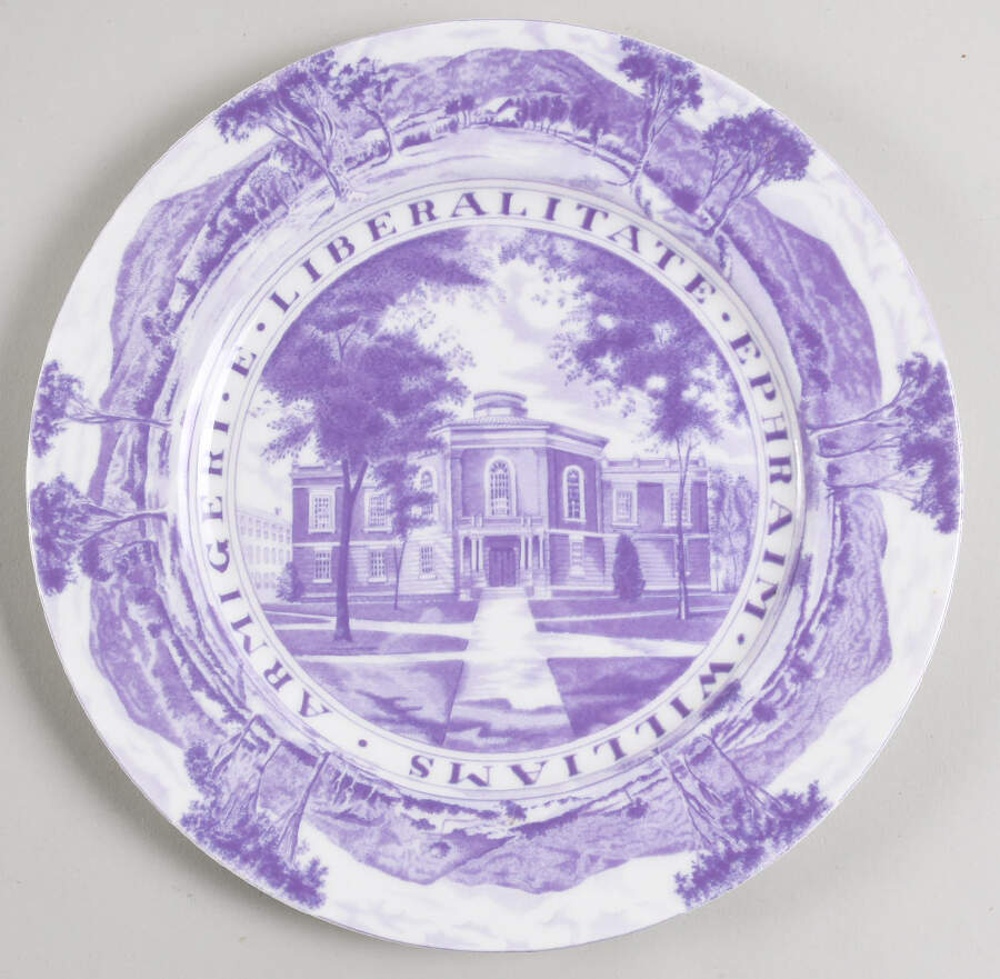 Williams College Dark Purple Dinner Plate by Jonroth Studios-1