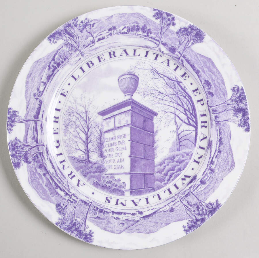 Williams College Dark Purple Dinner Plate by Jonroth Studios-1