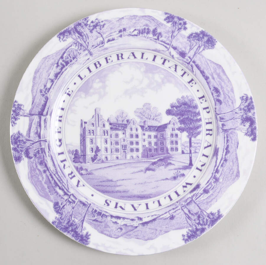 Williams College Dark Purple Dinner Plate by Jonroth Studios-1