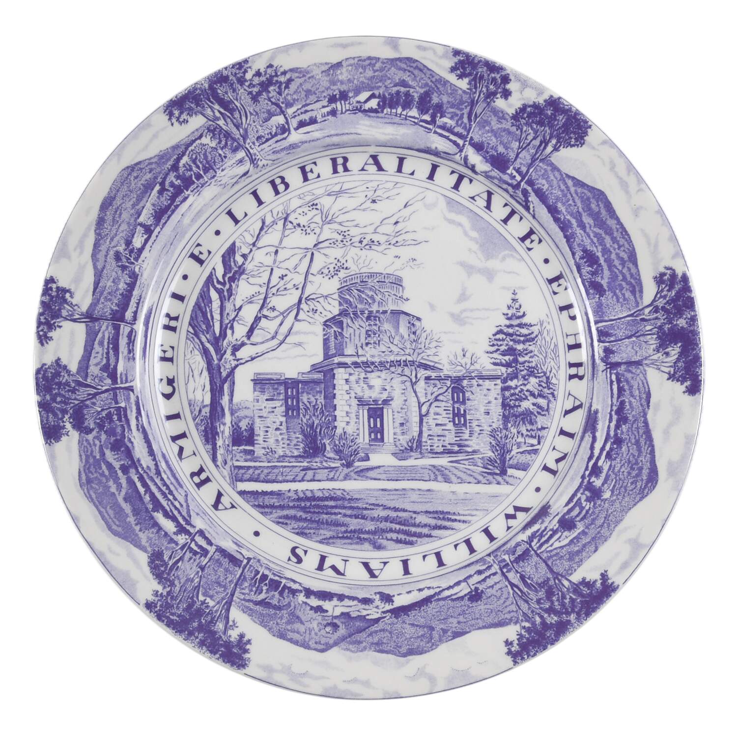 Williams College Dark Purple Dinner Plate by Jonroth Studios-1