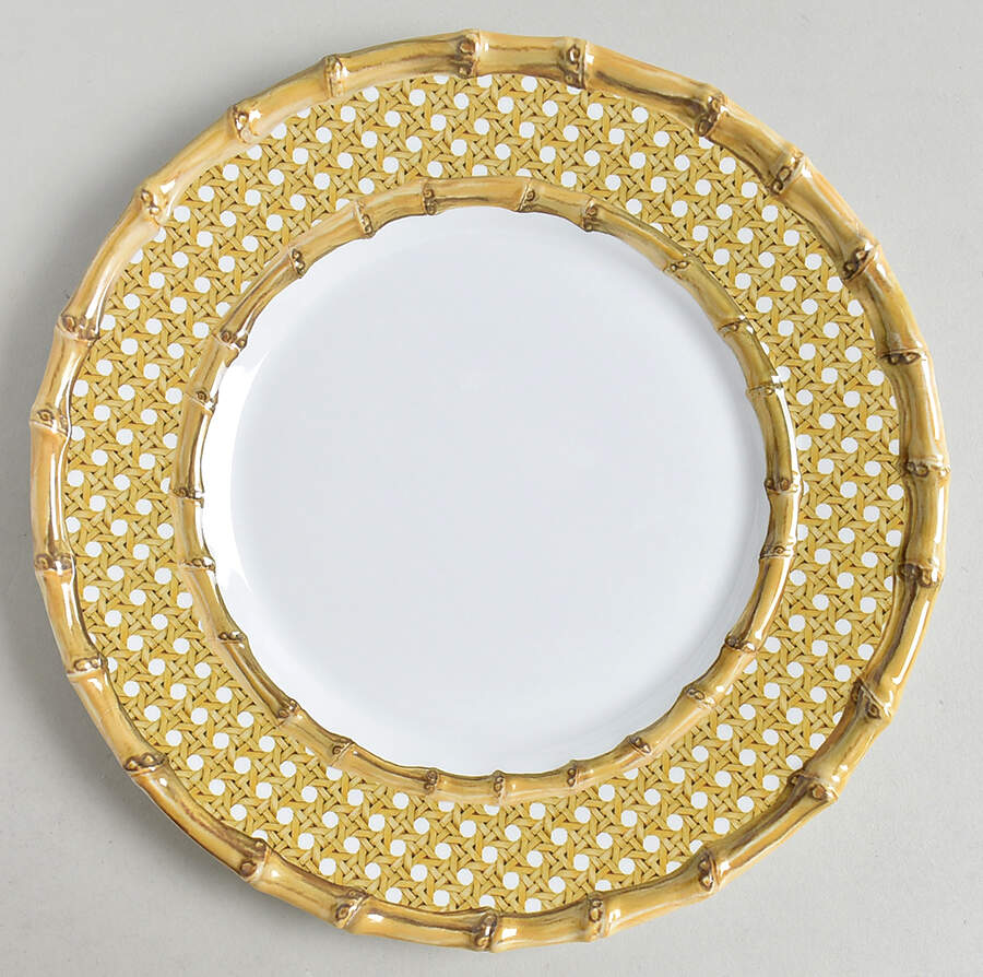 Bamboo Caning Melamine Salad Plate by Juliska Ceramics-1