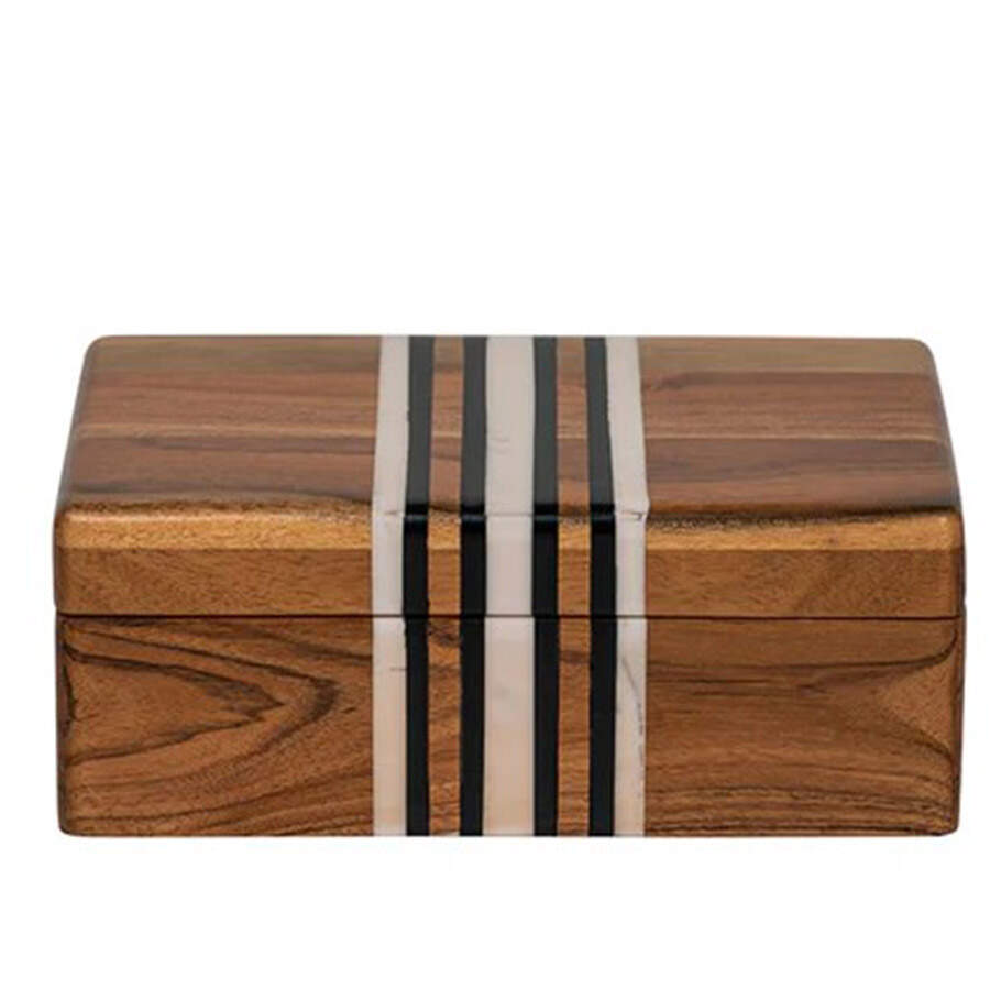 Stonewood Stripe Trinket Box & Lid by Juliska Ceramics-1