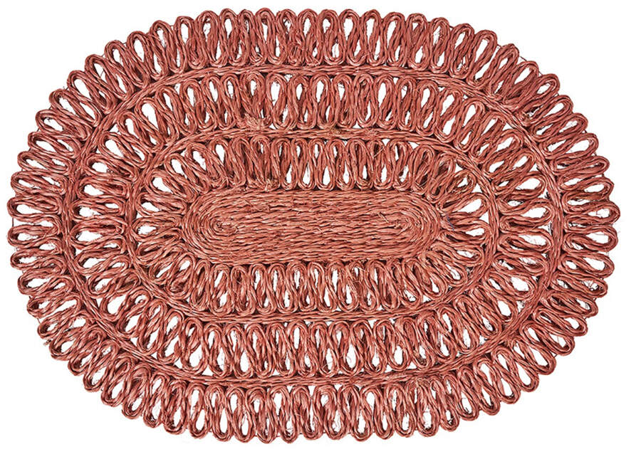 Table Decor Oval Woven Rattan Placemat by Juliska Ceramics-1