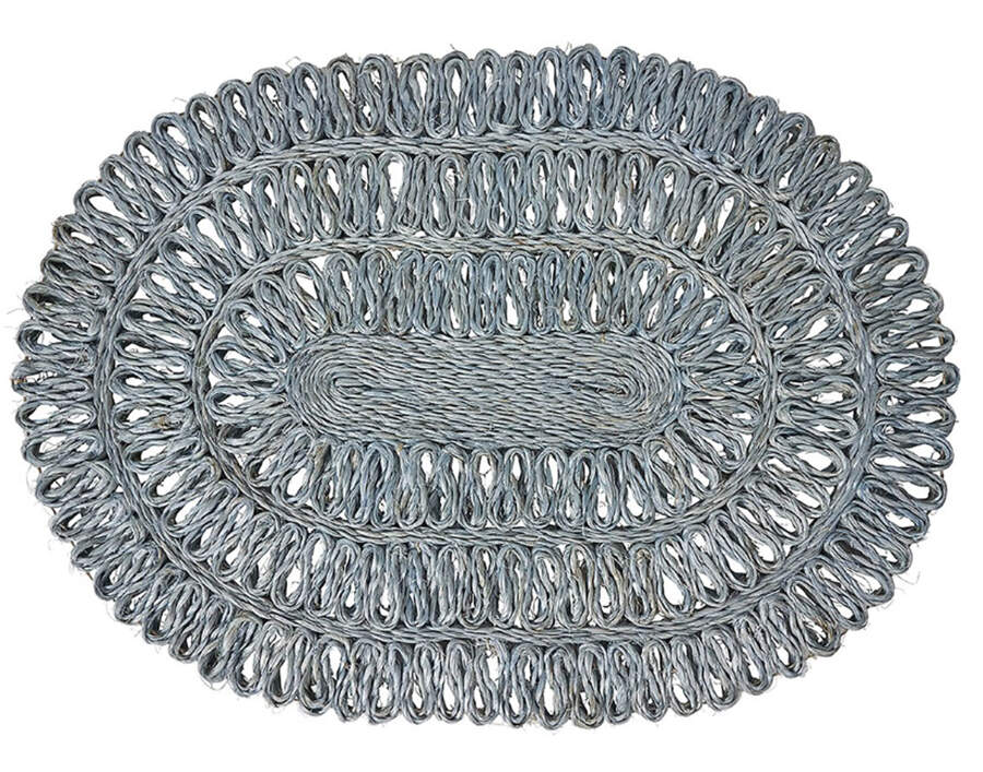 Table Decor Oval Woven Rattan Placemat by Juliska Ceramics-1
