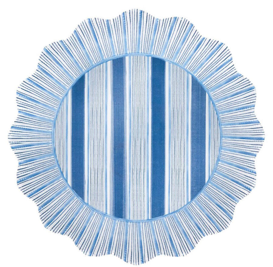 Cabana Stripe Melamine Dinner Plate by Juliska Ceramics-1