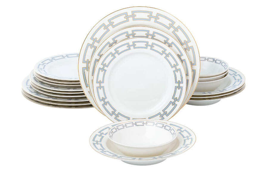 Abbey Light Blue Dinner Plate by Joseph Sedgh Tablewr-1