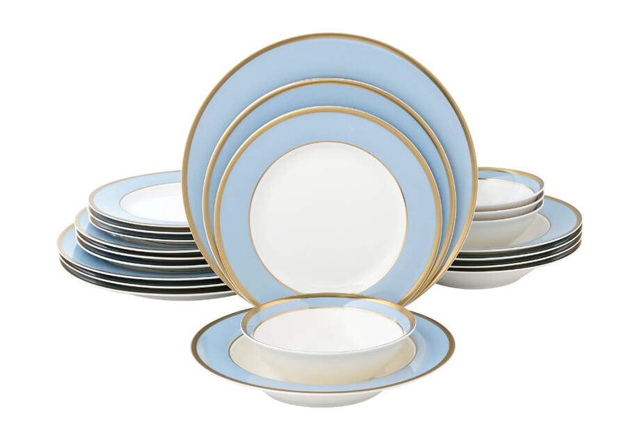 Gail Light Blue Dinner Plate by Joseph Sedgh Tablewr-1