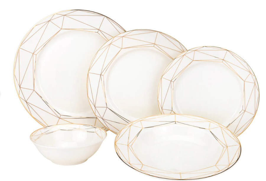 Kirsten (Gold) Dinner Plate by Joseph Sedgh Tablewr-1