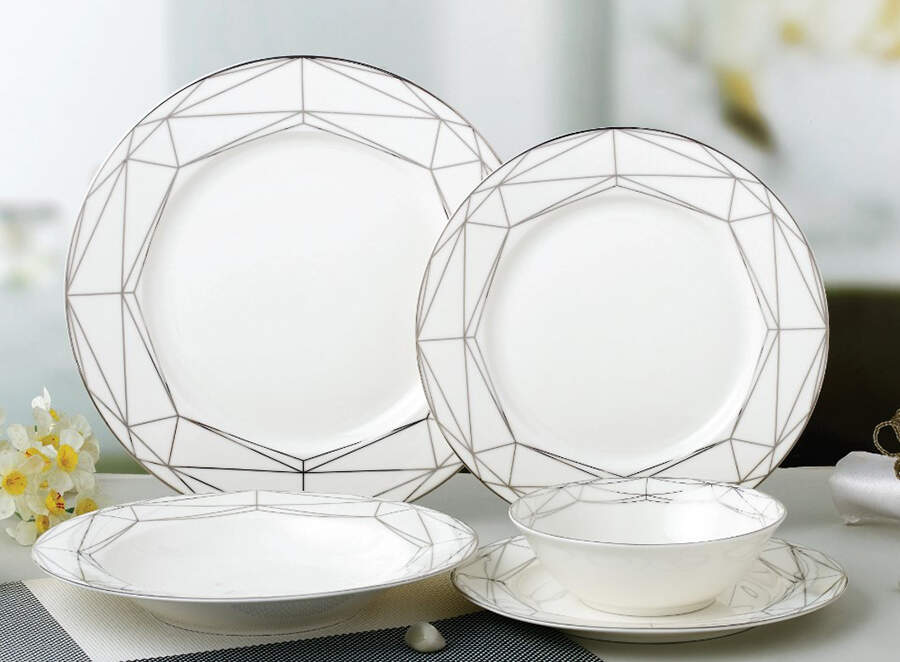 Kirsten (Platinum) Dinner Plate by Joseph Sedgh Tablewr-1