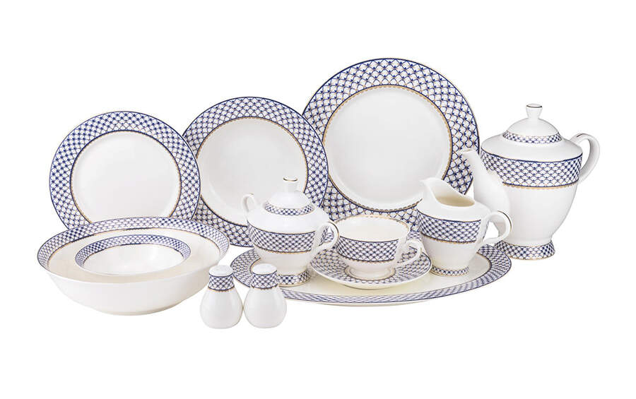 Villa Azure Dinner Plate by Joseph Sedgh Tablewr-1