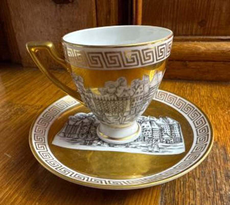 JKW93 Footed Cup & Saucer Set by JKW Bavaria-1