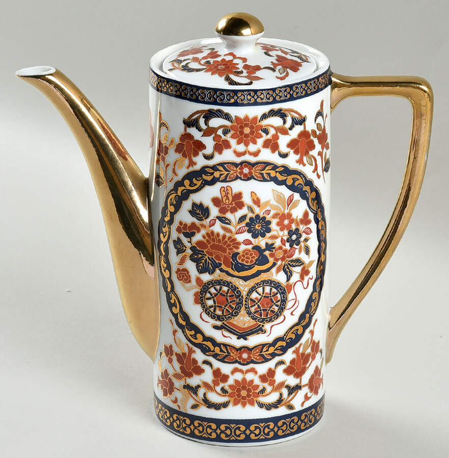 Gold Kabuki Mini Coffee Pot & Lid by Bill Goldsmith-1