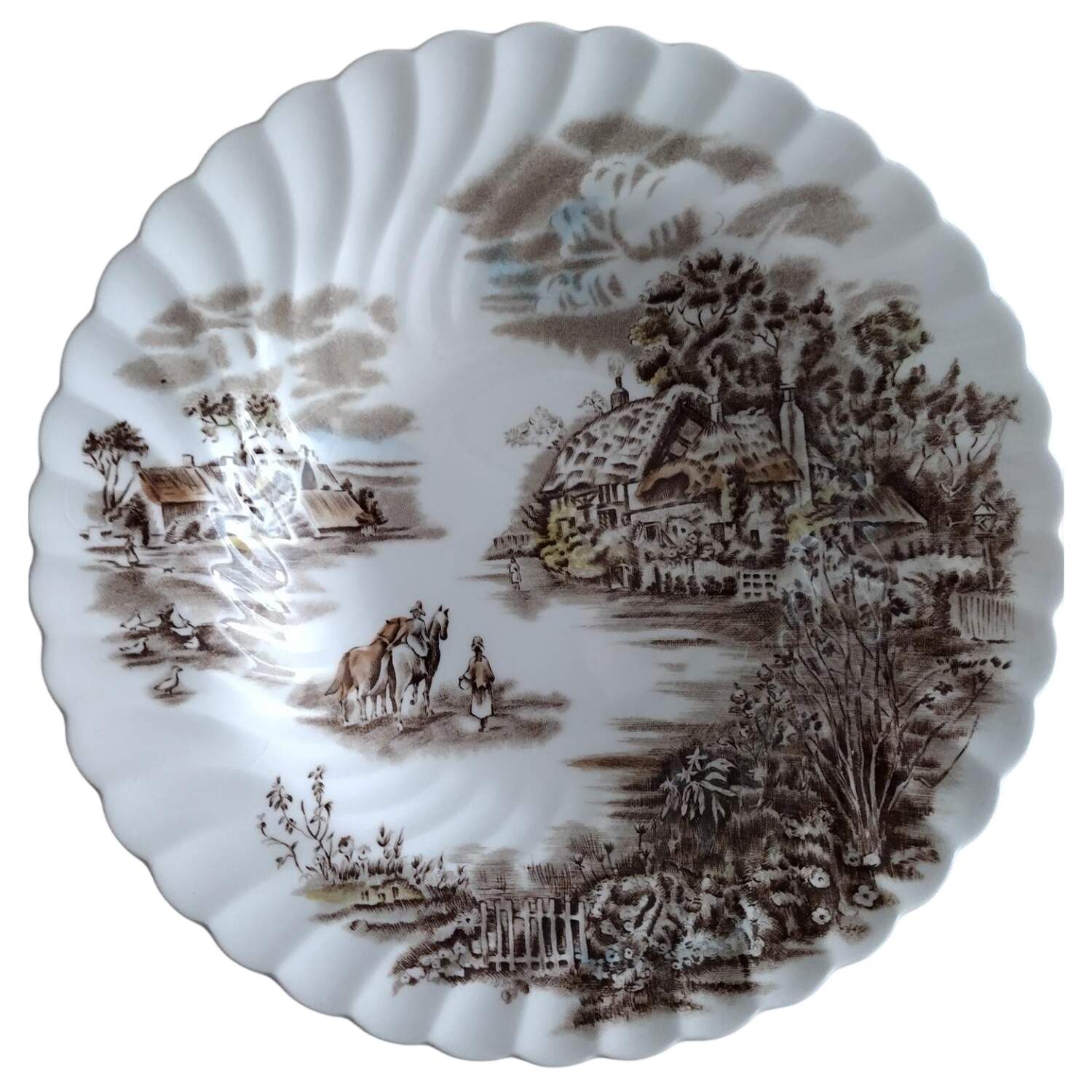 Happy England-Brown Dinner Plate by Johnson Brothers-1