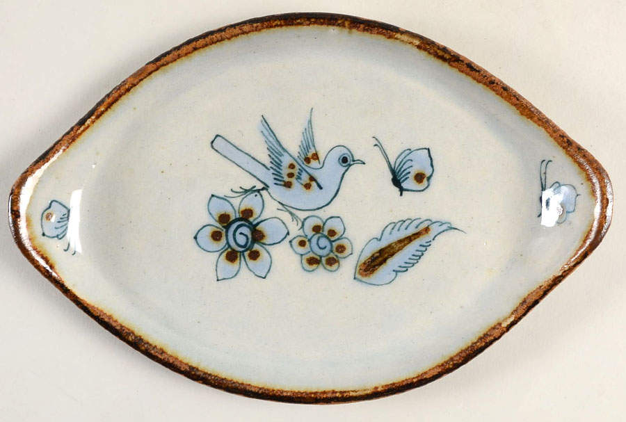 El Palomar Blue 8" Augratin by Ken Edwards Pottery-1