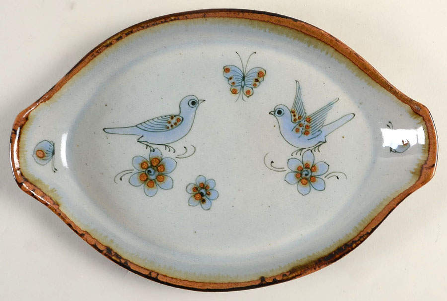 El Palomar Blue 11" Augratin by Ken Edwards Pottery-1