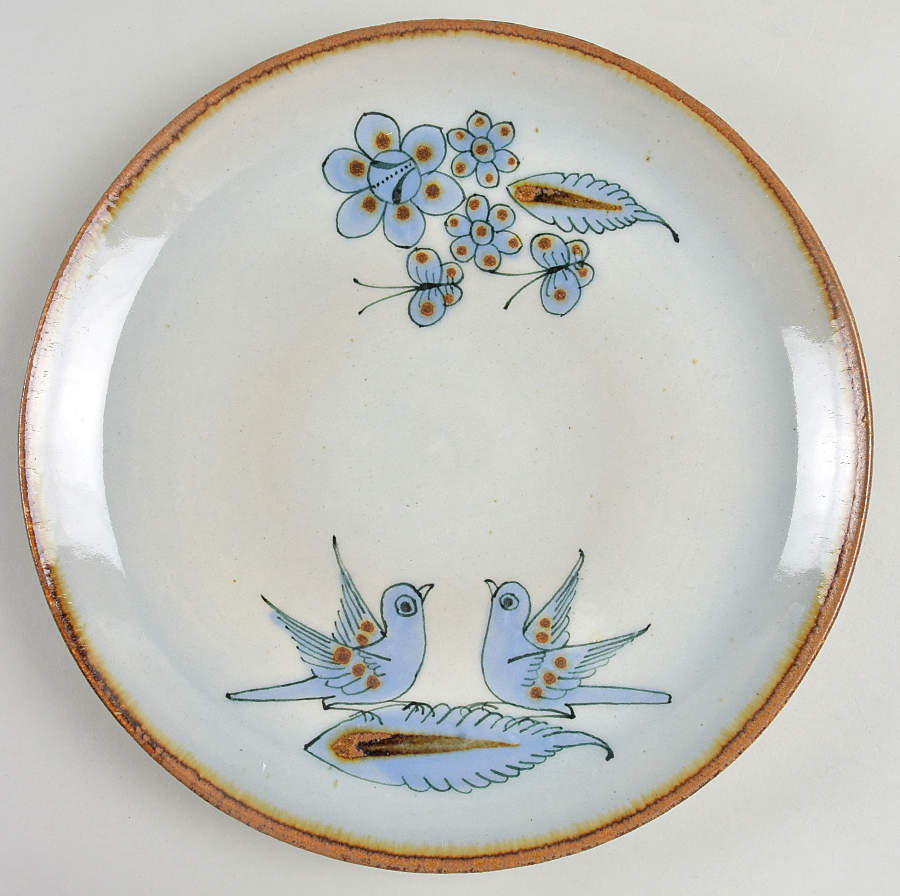 El Palomar Blue Dinner Plate by Ken Edwards Pottery-1