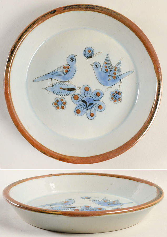 El Palomar Blue 10" Pie Baking Plate by Ken Edwards Pottery-1