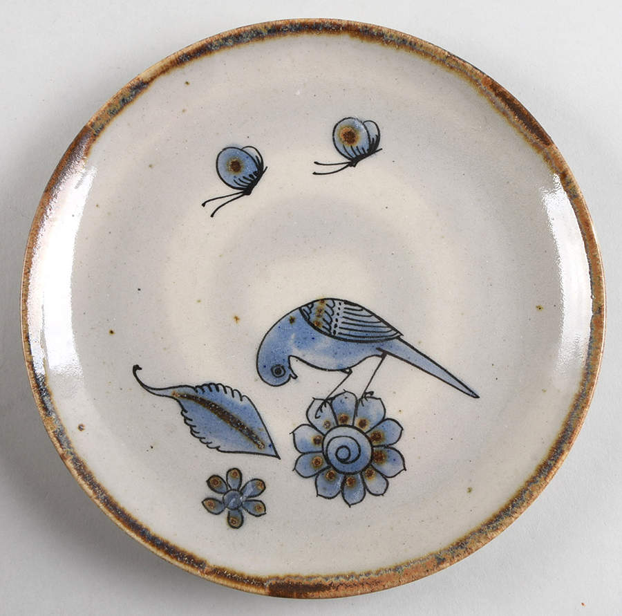 El Palomar Blue Salad Plate by Ken Edwards Pottery-1