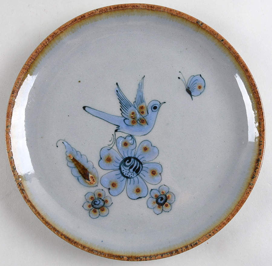 El Palomar Blue Luncheon Plate by Ken Edwards Pottery-1