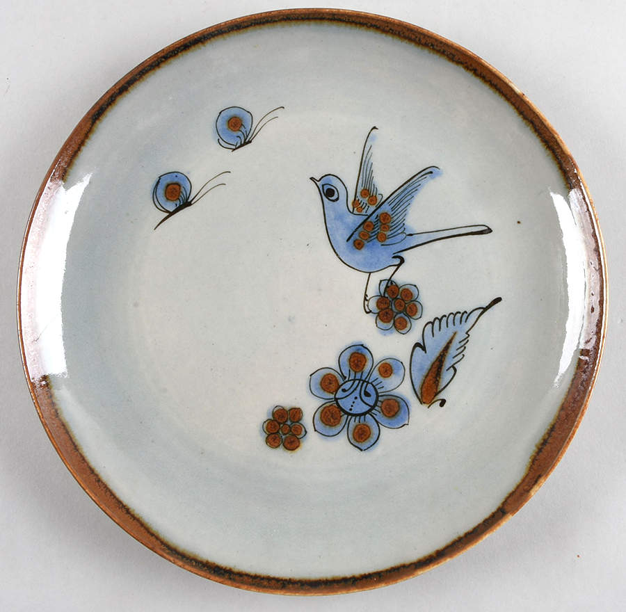 El Palomar Blue Luncheon Plate by Ken Edwards Pottery-1