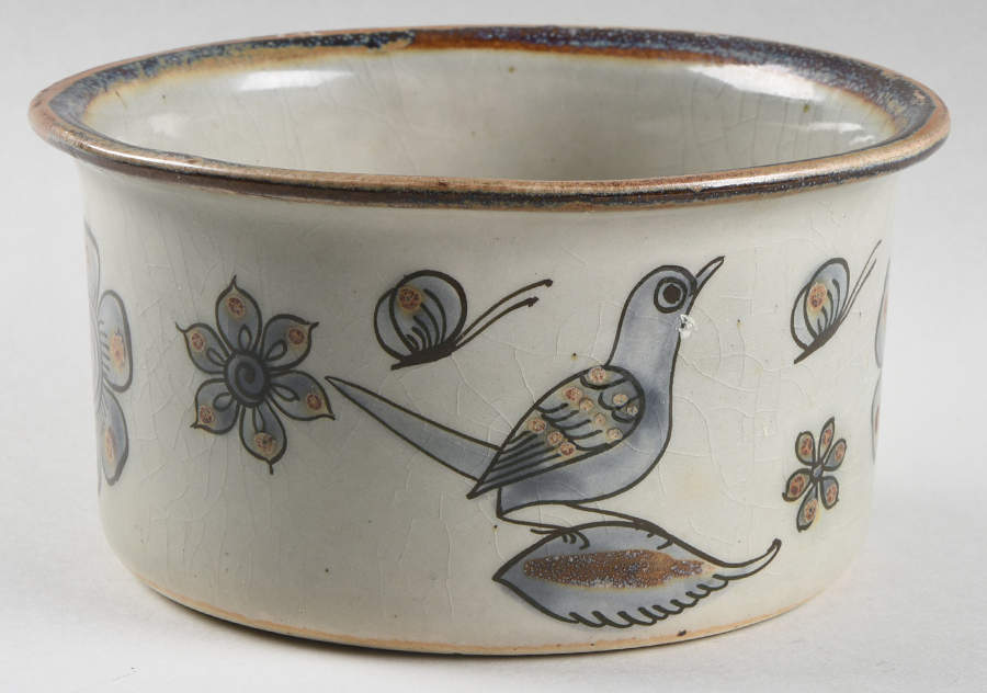 El Palomar Blue Medium Open Crock by Ken Edwards Pottery-1