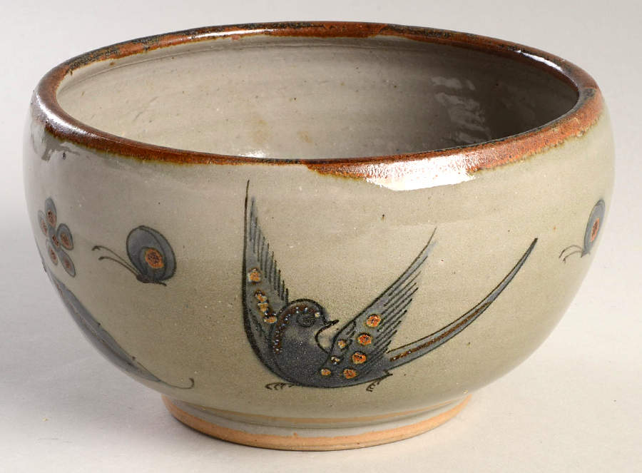 El Palomar Blue 6" Round Vegetable Bowl by Ken Edwards Pottery-1
