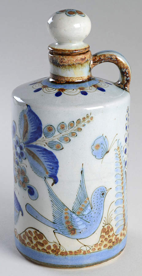 El Palomar Blue Carafe & Lid by Ken Edwards Pottery-1